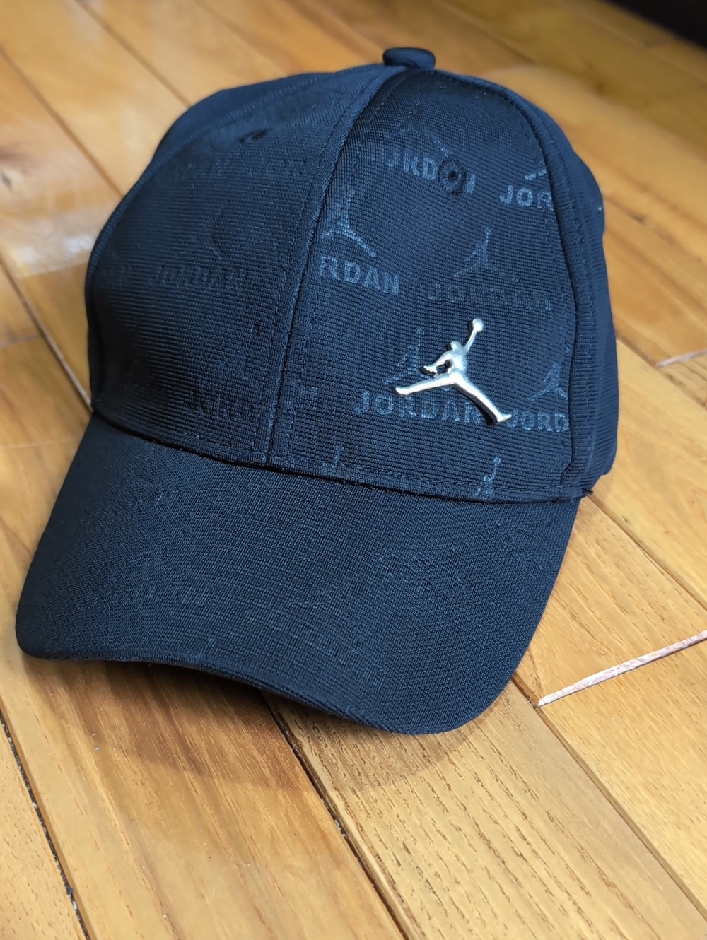 Jordan Black Cap with Silver Jumpman Emblem